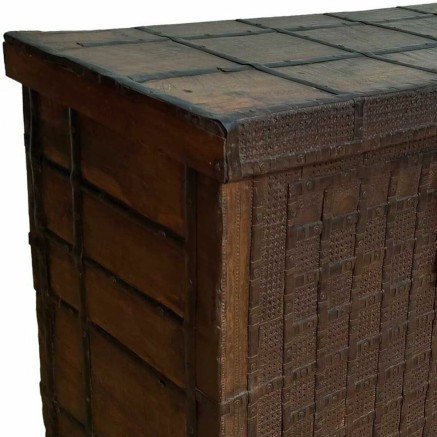 Baúl Alexandra House Living Marrón Madera de mango 46 x 91 x 130 cm 2