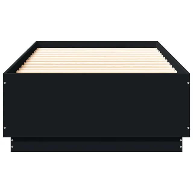 Cadre de lit sans matelas noir 100x200 cm