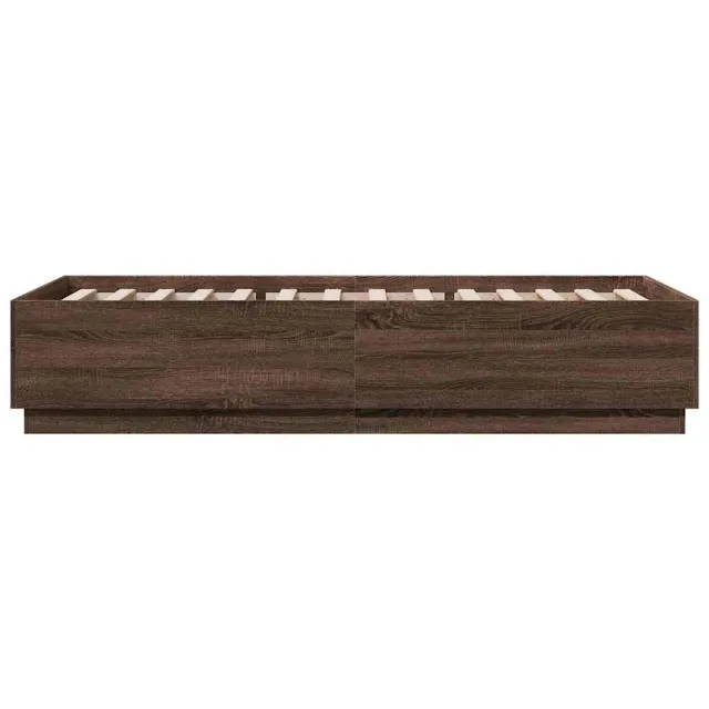 Cadre de lit sans matelas chêne marron 100x200 cm