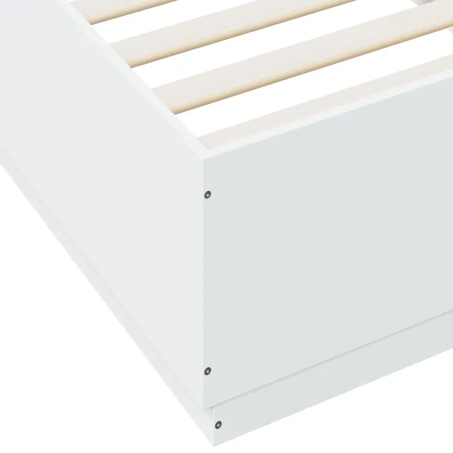 Cadre de lit sans matelas blanc 90x200 cm