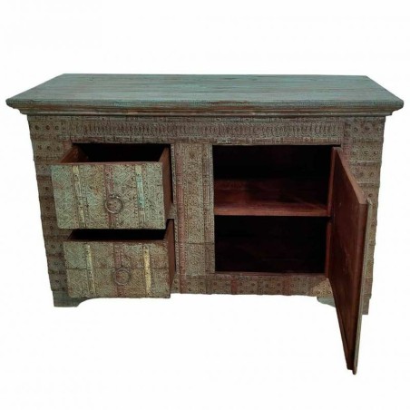 Buffet Alexandra House Living Vert Bois de manguier 45 x 77 x 120 cm