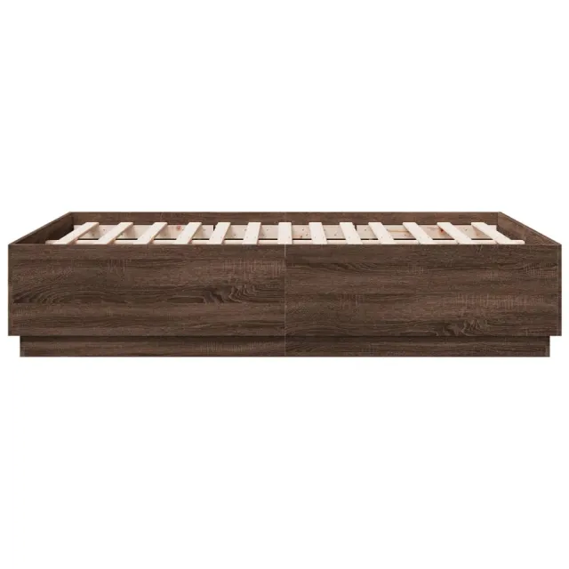 Cadre de lit sans matelas chêne marron 120x190 cm