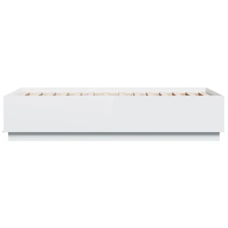 Cadre de lit sans matelas blanc 90x190 cm