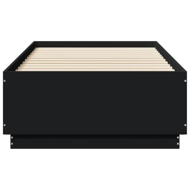 Cadre de lit sans matelas noir 90x190 cm