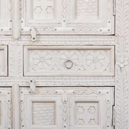 Armadio guardaroba Alexandra House Living Bianco Legno di mango 93 x 1