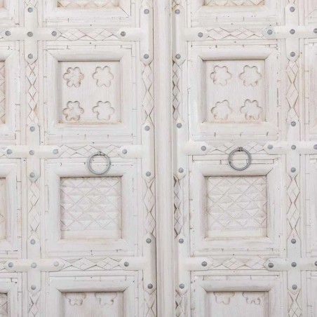 Garde-robe Alexandra House Living Blanc Bois de manguier 93 x 192 x 45