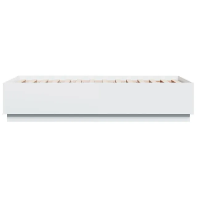 Cadre de lit sans matelas blanc 75x190 cm