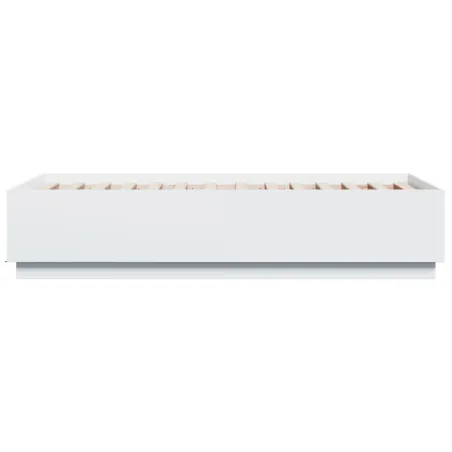 Cadre de lit sans matelas blanc 75x190 cm