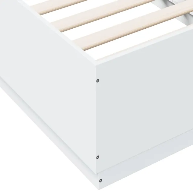 Cadre de lit sans matelas blanc 75x190 cm