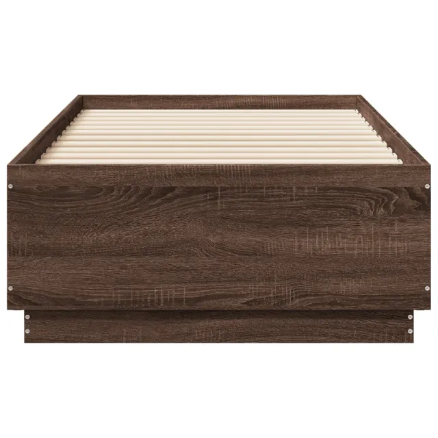Cadre de lit sans matelas chêne marron 75x190 cm