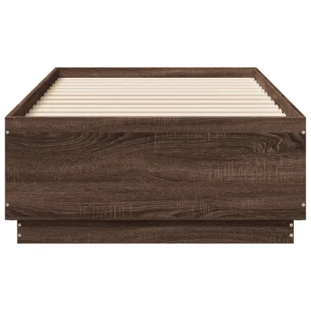 Cadre de lit sans matelas chêne marron 75x190 cm