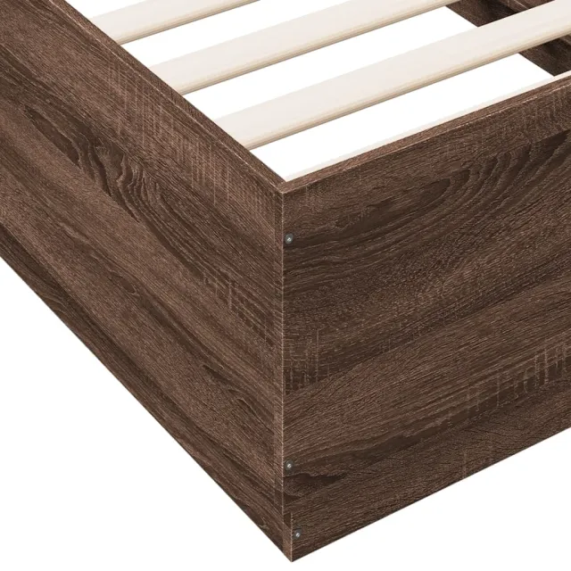 Cadre de lit sans matelas chêne marron 75x190 cm