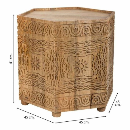 Mesa de Centro Alexandra House Living Marrón Madera de mango 45 x 41