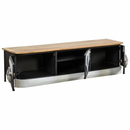 Aparador Alexandra House Living Blanco Natural Azul marino Metal Mader