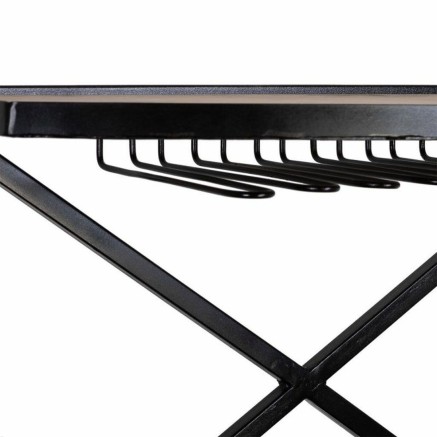 Mobile bar Alexandra House Living Bianco Naturale Blu Marino 60 x 180 2