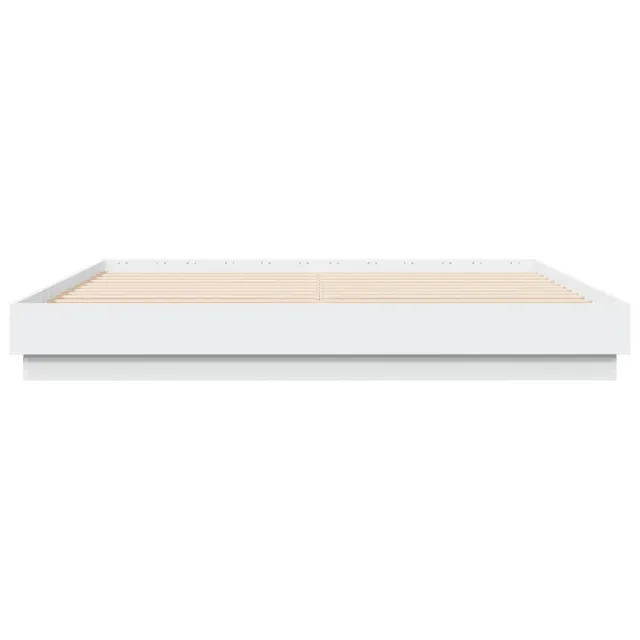 Cadre de lit sans matelas blanc 200x200 cm