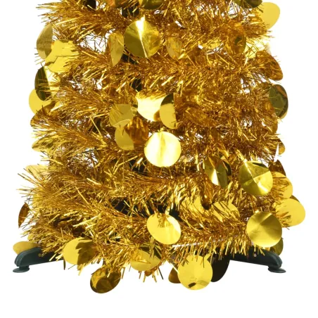 Sapin de Noël artificiel escamotable doré 150 cm PET