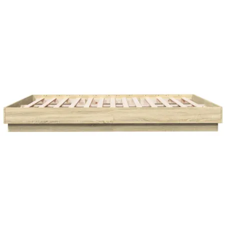 Cadre de lit sans matelas chêne sonoma 200x200 cm