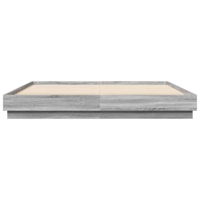 Cadre de lit sans matelas sonoma gris 200x200 cm