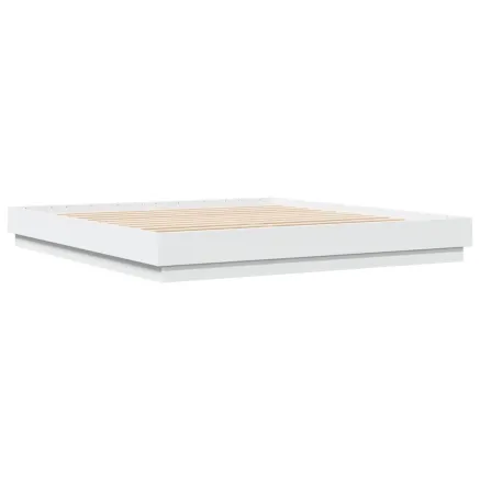 Cadre de lit sans matelas blanc 180x200 cm 2