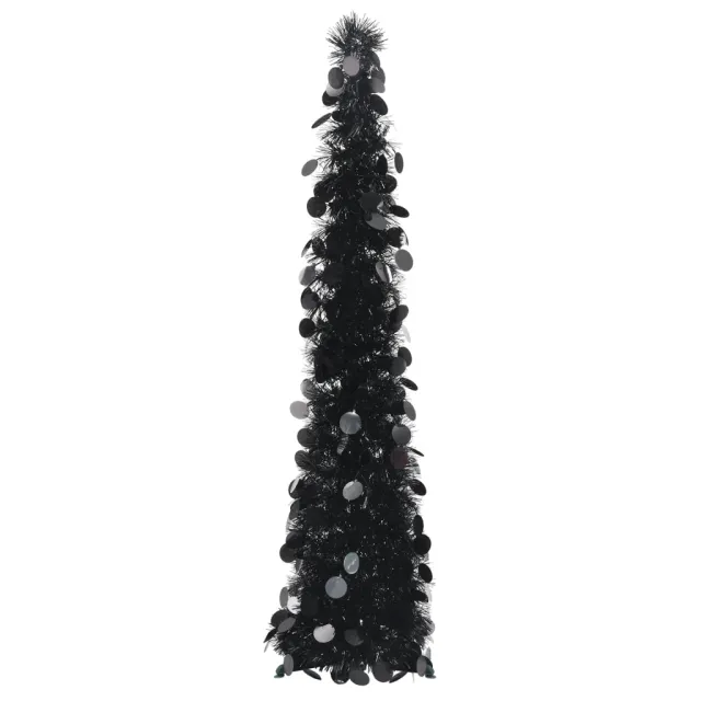 Sapin de Noël artificiel escamotable noir 120 cm PET
