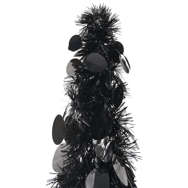 Sapin de Noël artificiel escamotable noir 120 cm PET
