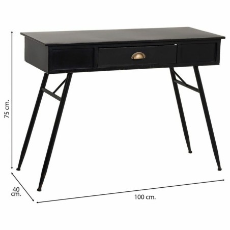 Zijtafel met lades Alexandra House Living Zwart 40 x 75 x 100 cm