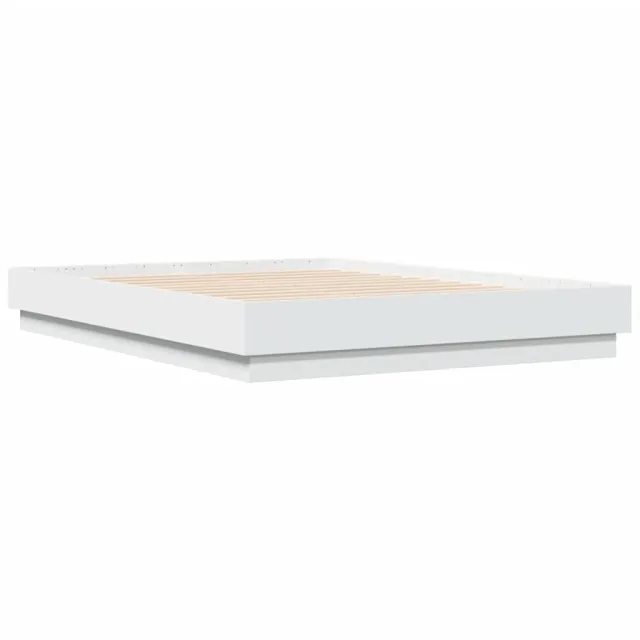 Cadre de lit sans matelas blanc 135x190 cm