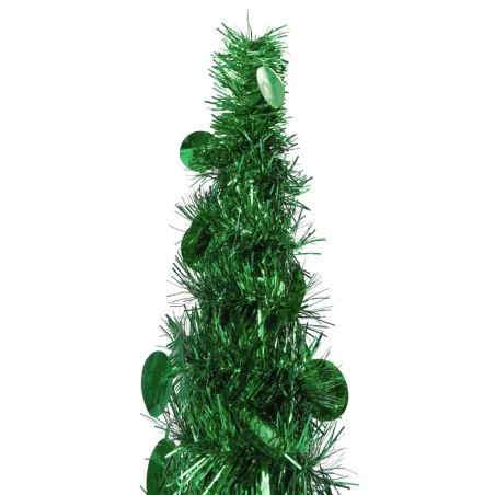 Sapin de Noël artificiel escamotable vert 180 cm PET