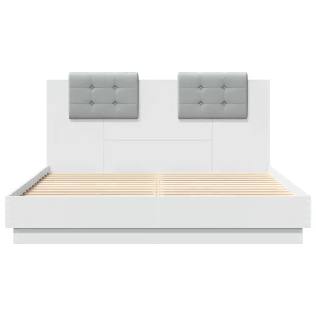 Cadre de lit sans matelas blanc 150x200 cm
