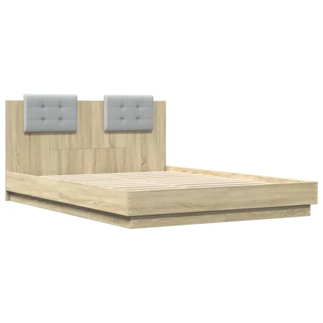 Cadre de lit sans matelas chêne sonoma 140x200 cm