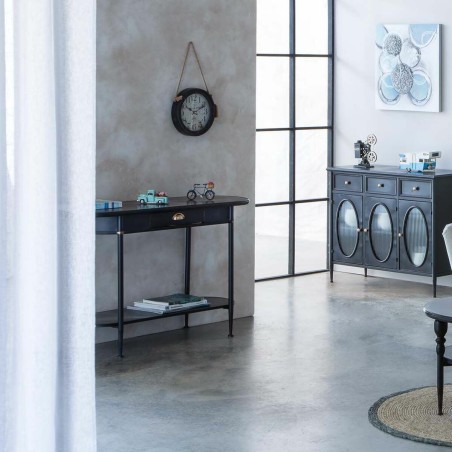 Zijtafel met lades Alexandra House Living Zwart 41 x 75 x 120 cm