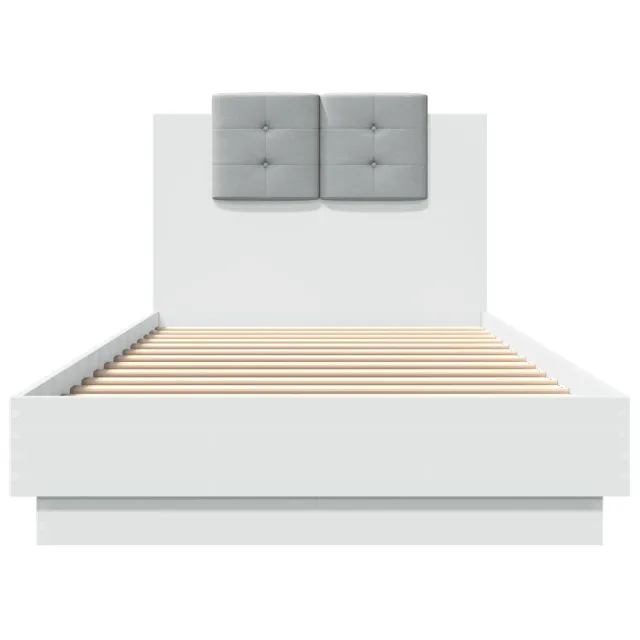 Cadre de lit sans matelas blanc 100x200 cm
