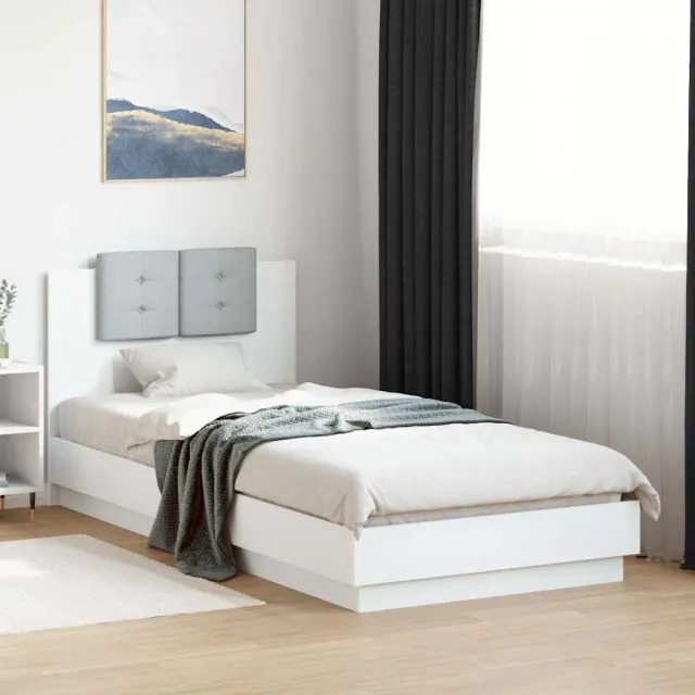 Cadre de lit sans matelas blanc 90x200 cm
