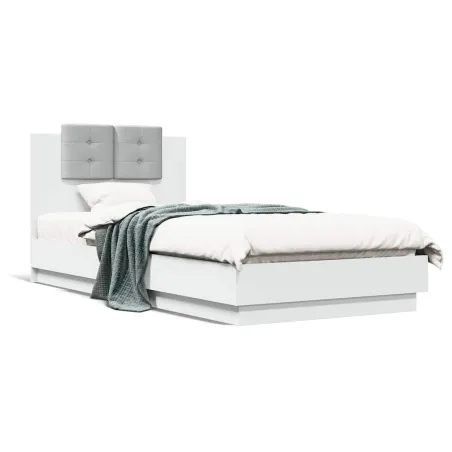 Cadre de lit sans matelas blanc 90x200 cm