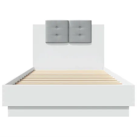Cadre de lit sans matelas blanc 90x200 cm