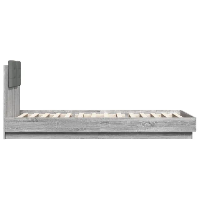 Cadre de lit sans matelas sonoma gris 90x200 cm