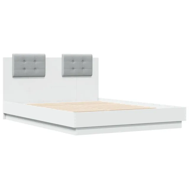 Cadre de lit sans matelas blanc 120x190 cm