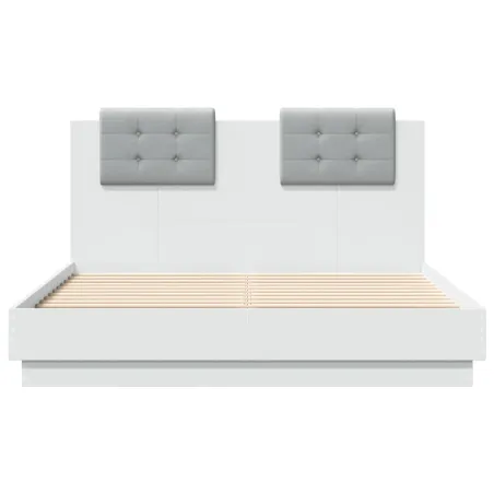 Cadre de lit sans matelas blanc 120x190 cm