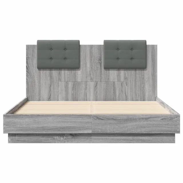 Cadre de lit sans matelas sonoma gris 120x190 cm