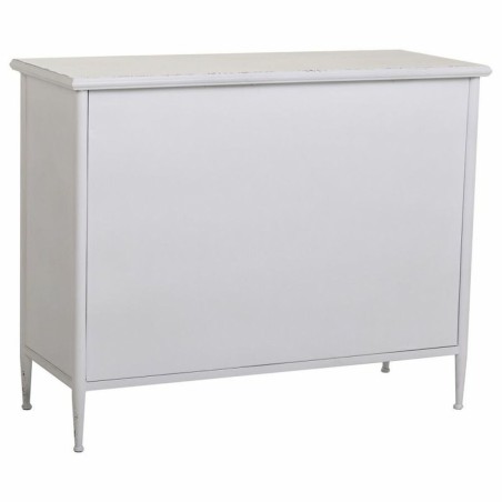 Credenza Alexandra House Living Bianco Metallo Vetro 40 x 80 x 100 cm