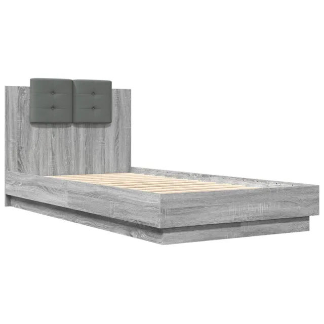 Cadre de lit sans matelas sonoma gris 90x190 cm