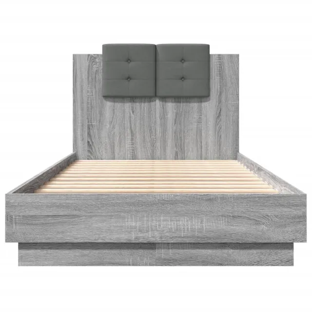 Cadre de lit sans matelas sonoma gris 90x190 cm