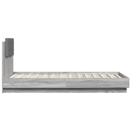 Cadre de lit sans matelas sonoma gris 90x190 cm