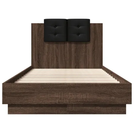 Cadre de lit sans matelas chêne marron 90x190 cm