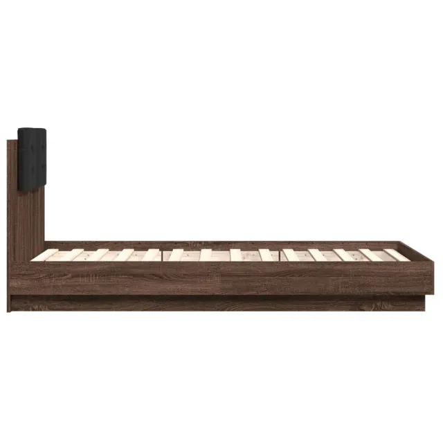 Cadre de lit sans matelas chêne marron 90x190 cm