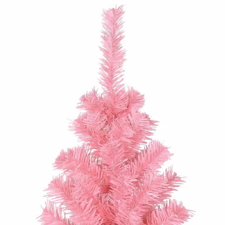 Sapin de Noël artificiel avec support rose 180 cm PVC