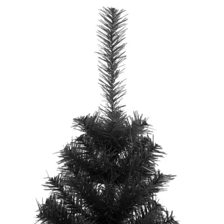 Sapin de Noël artificiel avec support noir 150 cm PVC
