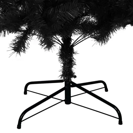 Sapin de Noël artificiel avec support noir 180 cm PVC
