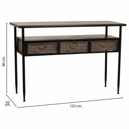 Zijtafel met lades Alexandra House Living Bruin 42 x 80 x 122 cm